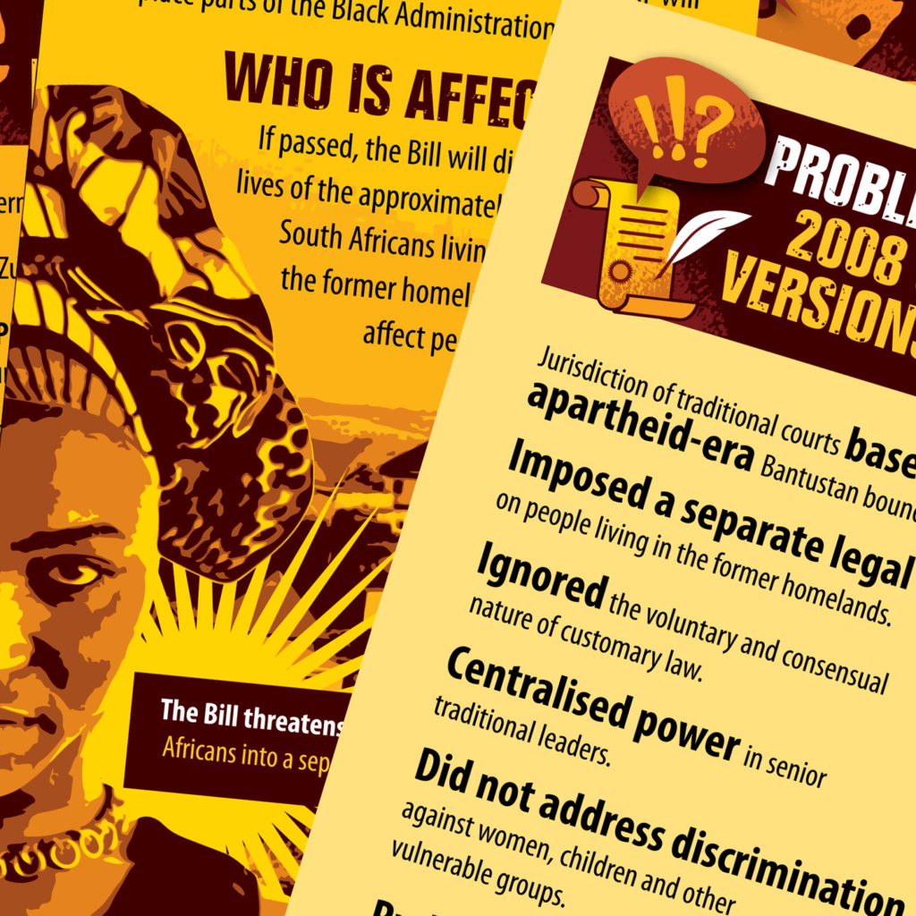 Sonke Gender Justice brochures and flyers by jaywalk design